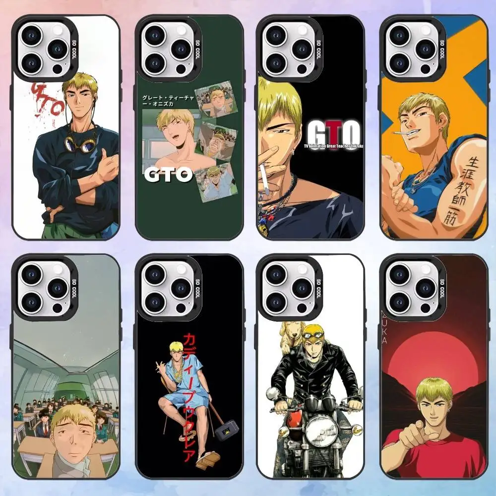 

Anime GTO-Onizuka T-Teacher Phone Case For iPhone17,16,15,14,13,12,11 Plus,Pro Max Black Candy Matte Shockproof Cover