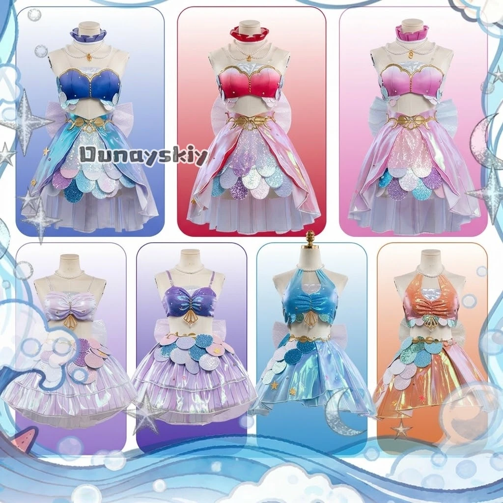 ​ ​ ​ ​ ​ ​ Disfraz de Cosplay de Sirena para Carnaval, Traje de Personaje para Halloween, Juego de Rol, Fiesta de Carnaval, Anime, Juego LOVELIVE, Disfraz de Escenario