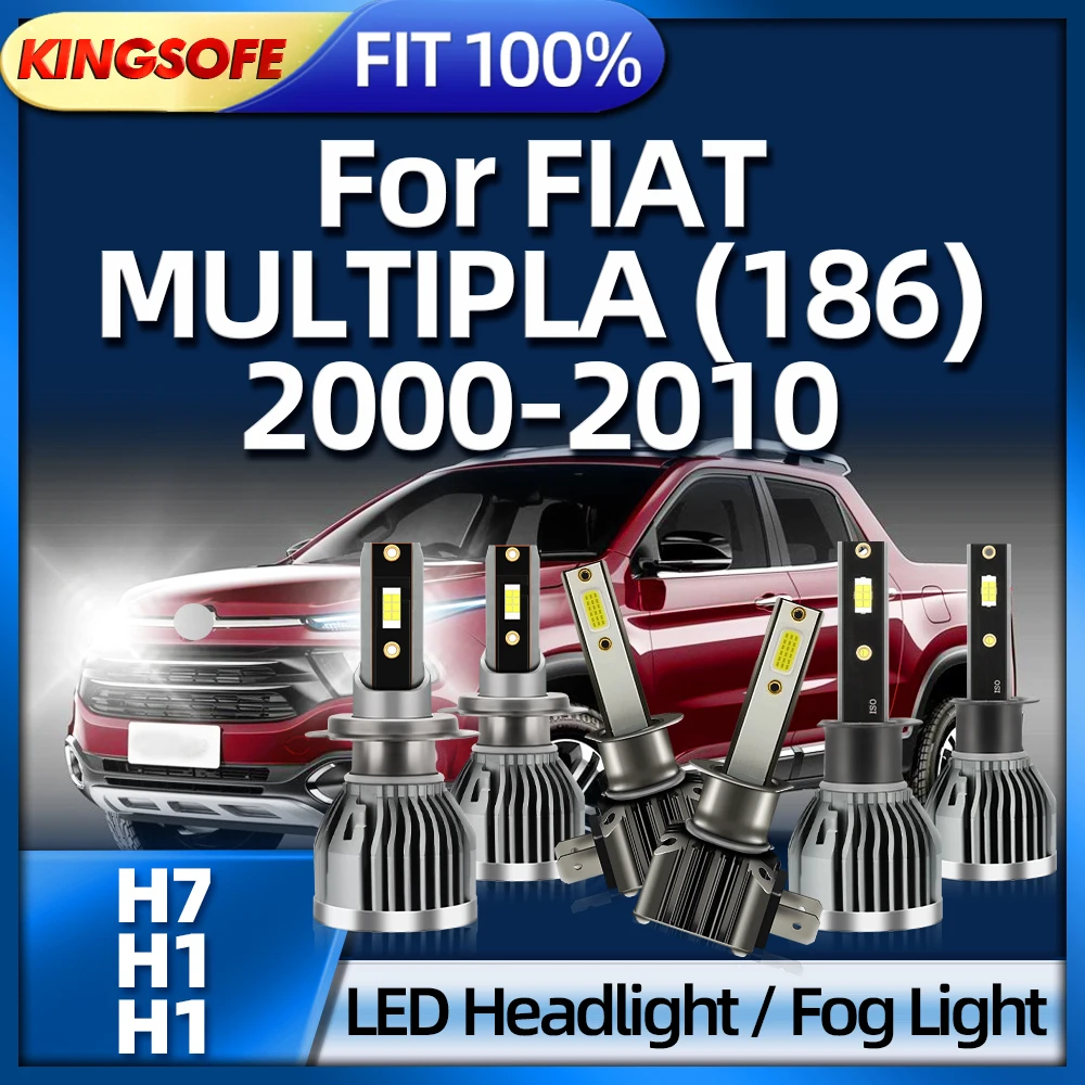 

KINGSOFE 110W H7 Led Headlight Car Light Bulb H1 For FIAT MULTIPLA (186) 2000 2001 2002 2003 2004 2005 2006 2007 2008 2009 2010