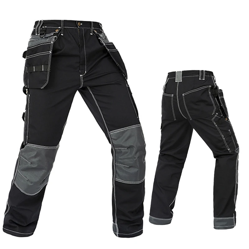 Men Working-Pants Multi Functional Pockets Wear-resistance Workwear Trousers High Quality Work-Mechanic Repair Cargo Pants