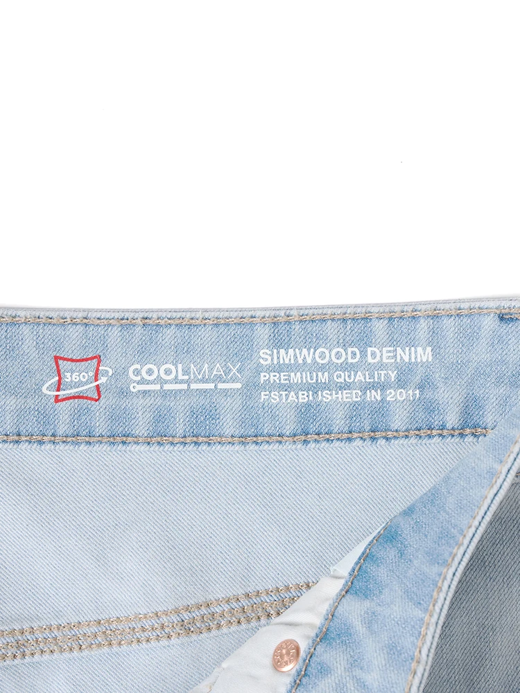 Simwood-calças jeans masculinas vintage, novo outono 2019, coolmax, leve, respirável, 9,3 oz