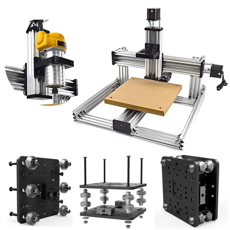 3 Axis C-Beam CNC Machine Mechanical Kit Desktop DIY Engraving Frame Kit with 1.26N.m Nema23 Stepper Motors