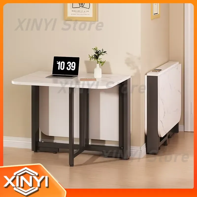 Space Saving Folding Dining Table for Small Spaces Square Thin Modern Italian Minimalist Mesa Comedor Plegables Extendable