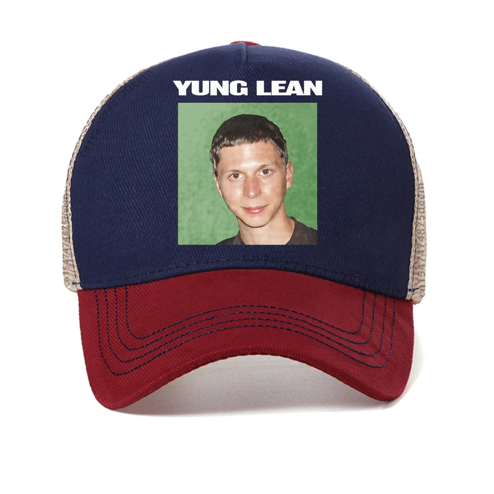 

Yung Lean Michael Cera Meme print baseball cap fashion casual Unisex sun hat summer outdoor Causal Breathable mesh Trucker Hats