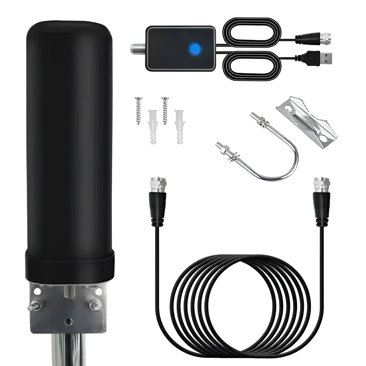 High Performance Powerful Outdoor Digital HDTV Antenna ISDB DVBT2 ATSC 4k HD Free TV Indoor Long Range Signal Booster Amplifier - view 2