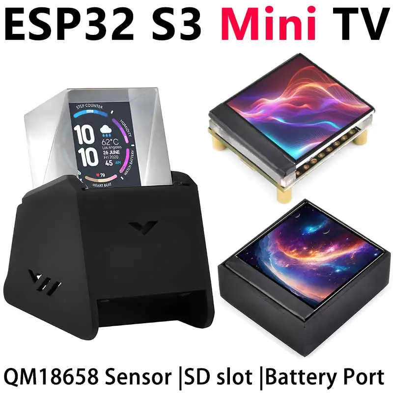 ESP32 S3 Development Board 1.3 inch LCD Holographic Display Screen 1.3inch 3D Transparent Refractive Prism Mini TV For Arduino