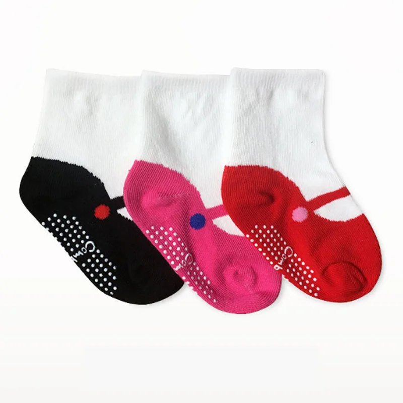 3Pair/lot new baby anti-skid socks casual girls\' baby socks