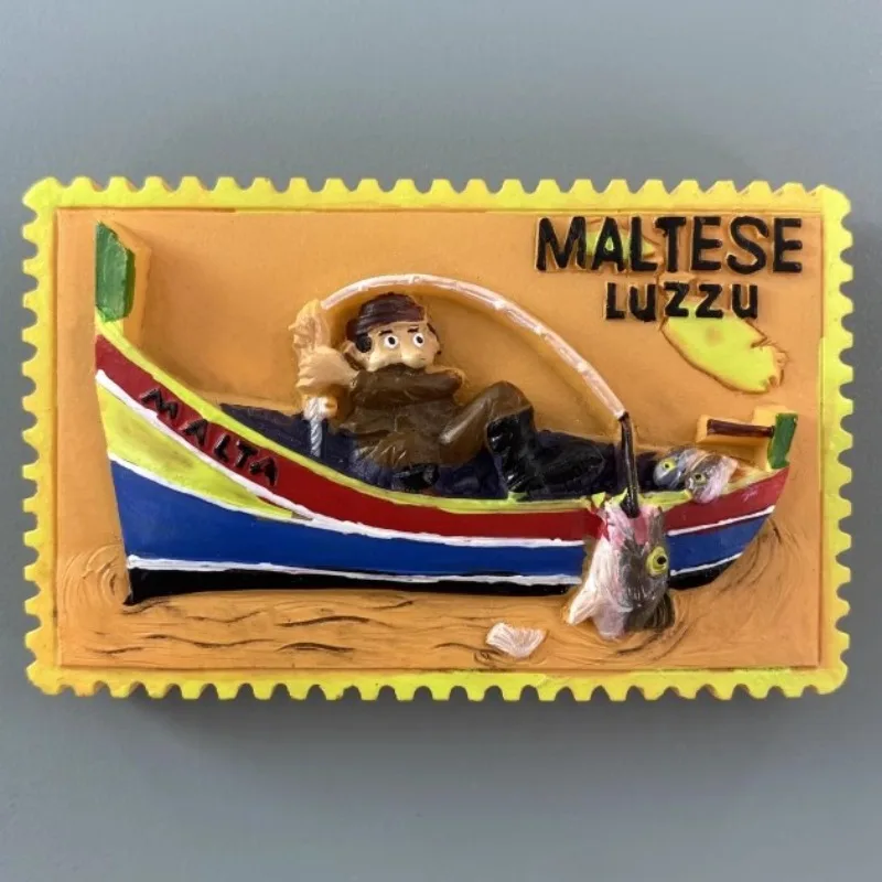 Malta Fridge Stickers Luzzu Travelling Souvenirs St Julian's Fridge Magnets Home Decoration Birthday Wedding Christmas Gifts