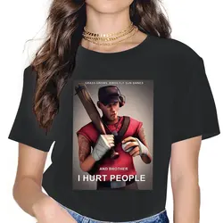 Scout Feminine Shirts Team Fortress 2 Shooter Game Oversized T-shirt Kawaii Vintage Female Blusas