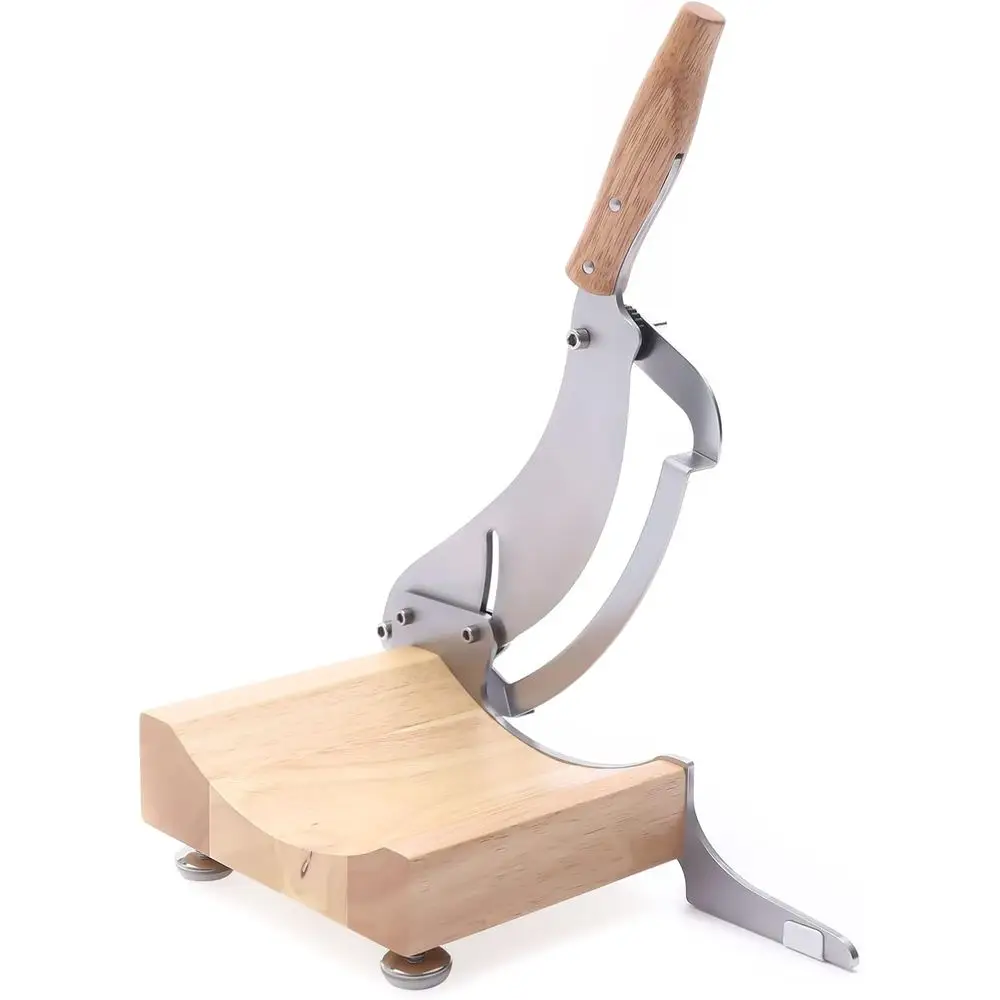 

Stainless Steel Manual Meat Slicer, Adjustable Thickness for Home and Commercial Kitchens