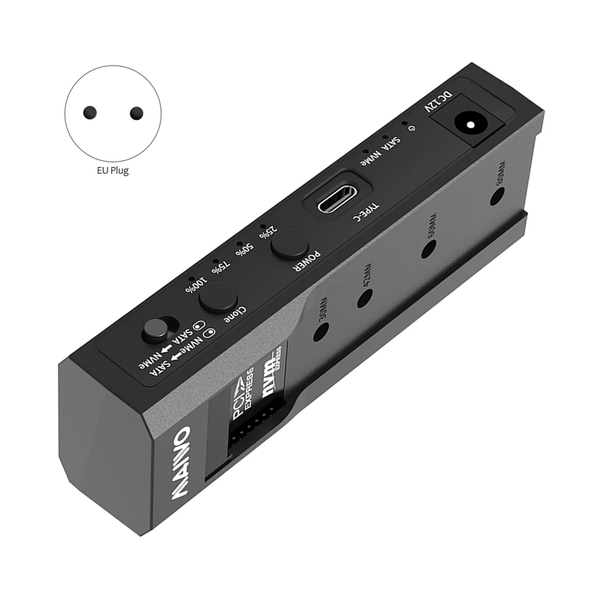 MAIWO Dual Bay M.2 Nvme Case and SATA HDD Docking Station Type C Docking Station 3.5Quot, Clone Duplicator EU Plug