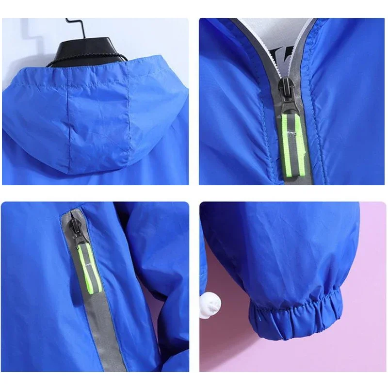 Men Women Summer Quick Dry Anti-UV Thin Ultra-Light Reflective Camping Jacket Skin Coat Windbreaker Hiking Jacket Custom Logo