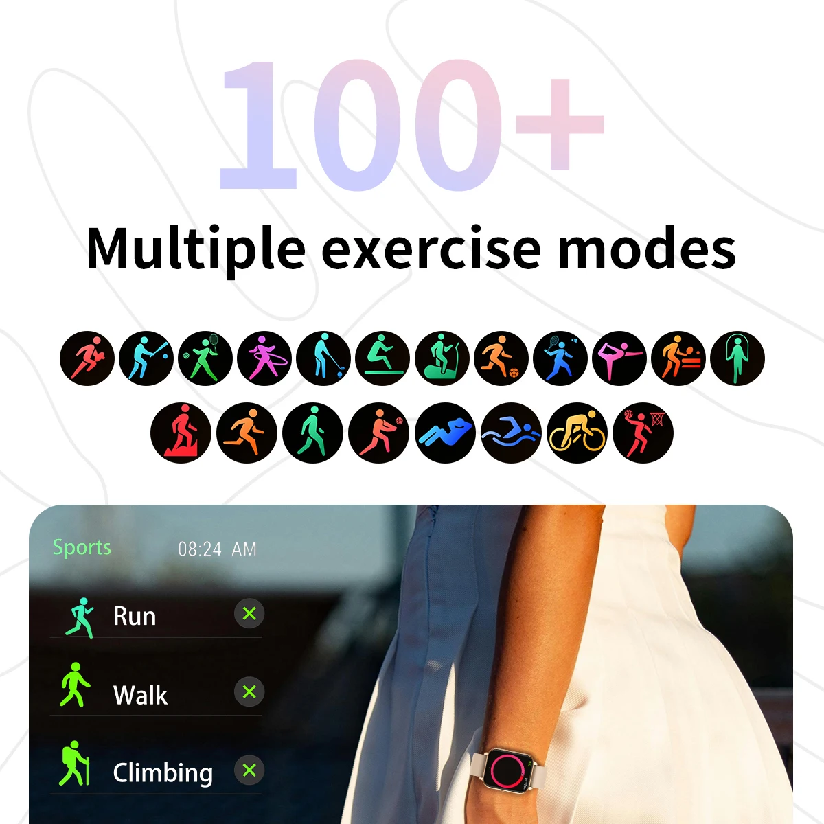 ساعة ذكية 1.9 بوصة للرجال والنساء بلوتوث مكالمة معدل ضربات القلب هيث الرياضة اللياقة البدنية الموسيقى مساعد صوتي NFC مقاوم للماء ساعة ذكية على مدار الساعة