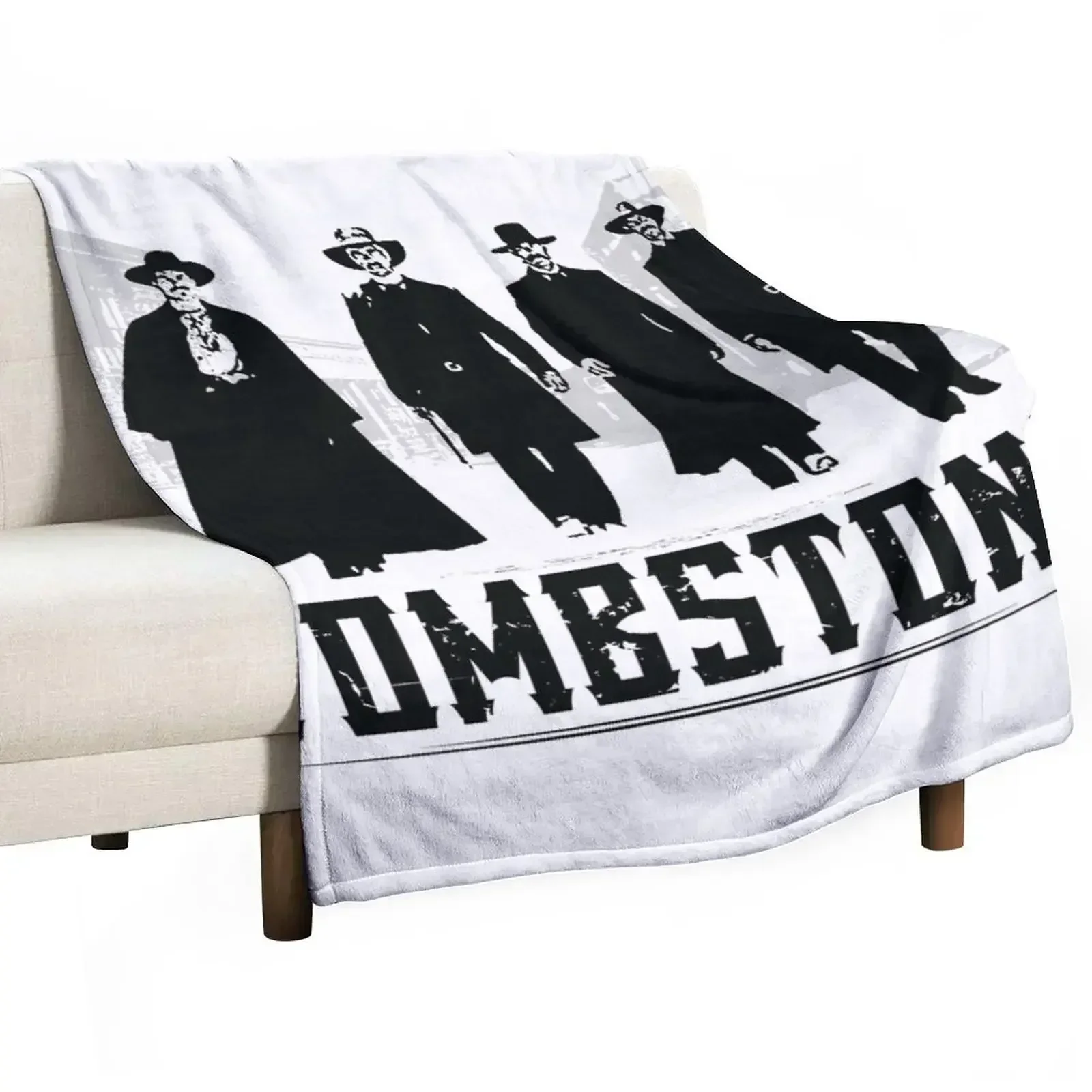 

MOVIES: TOMBSTONE BLACK Throw Blanket Hairy Flannel Fabric Quilt Bed Fashionable Blankets