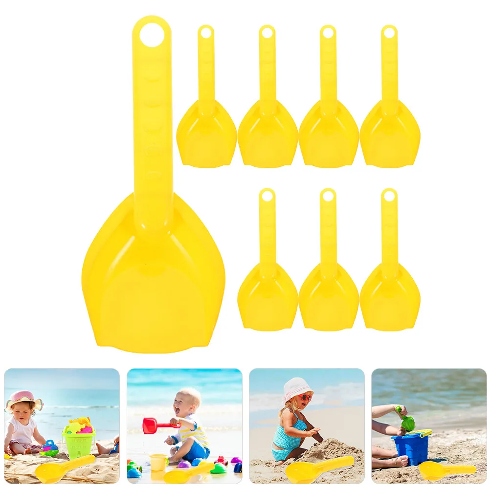 8Pcs Beach Sand Shovels Plastic Multifunctional Bright Colors Lightweight for Sand Digging Outdoor Garden Pool