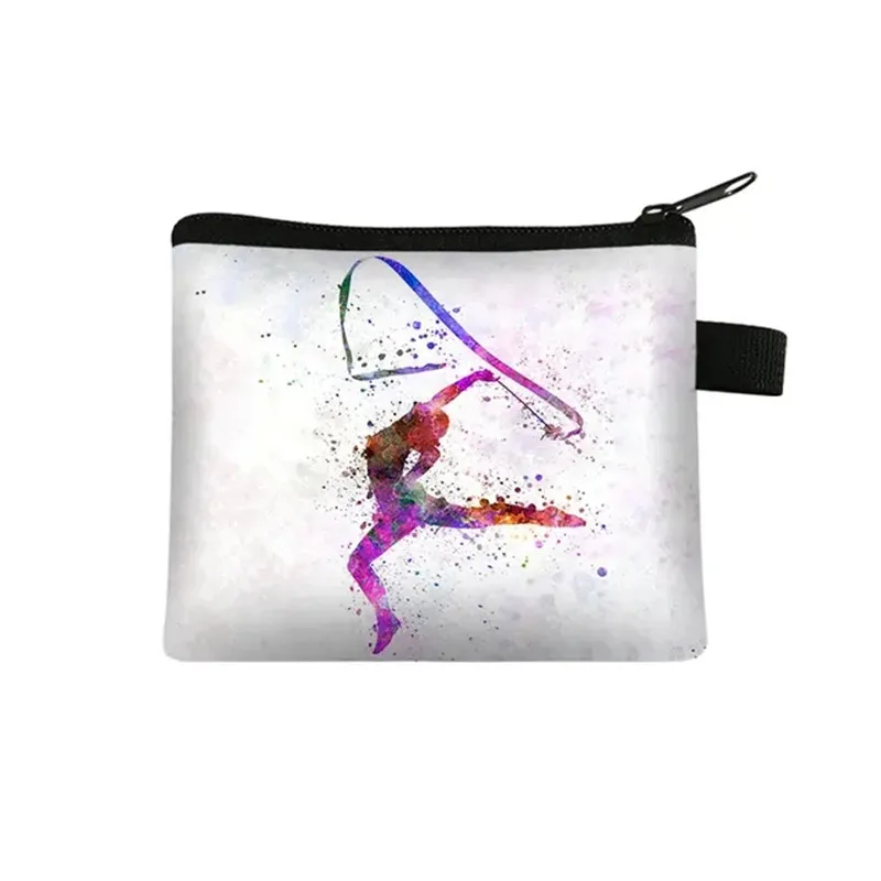 محفظة نسائية للعملات المعدنية، محفظة صغيرة لراقصة الباليه، حقيبة تسوق محمولة للعملات المعدنية، حقائب حامل أحمر الشفاه، حقيبة بطاقات الائتمان #5