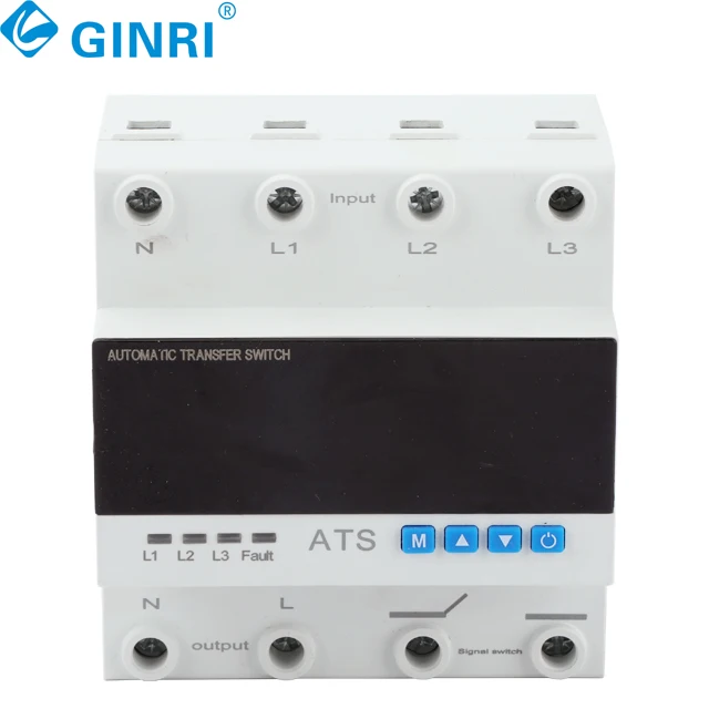 

JMRD-PS3X 3P 63A/80A/100A Фазовый селектор ATS Интеллектуальный автоматический резервный переключатель