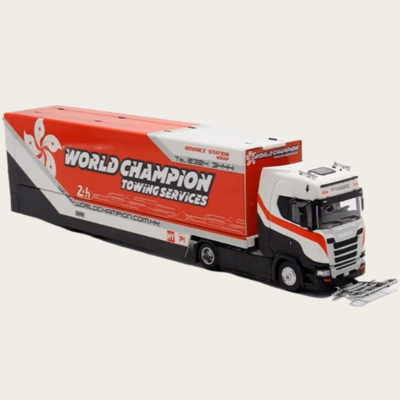 KENGFAI Diecast 1/64 مقياس سكانيا سبيكة نموذج سيارة سكانيا S730 عربة النقل الأبيض اللعب المركبات لعب للبنين هدية الصندوق الأصلي #2