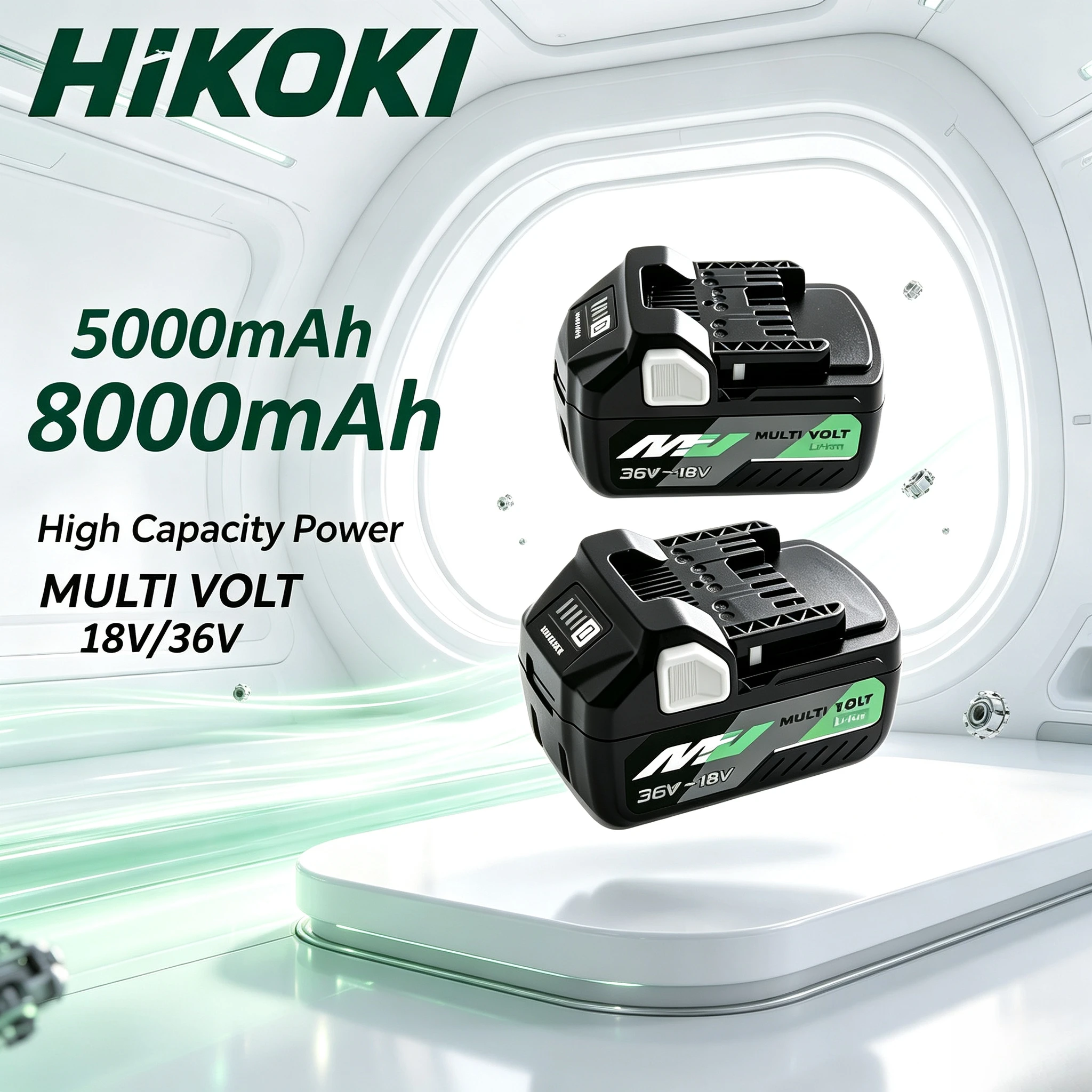 HiKOKI Hitachi 18V 36V 5.0Ah Multivolt Li-ion Battery BSL36A18 BSL1850 Professional Replacement Battery For Cordless Power Tools