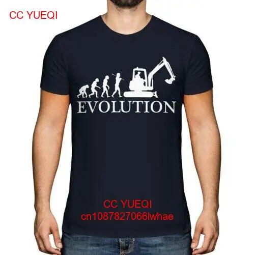 EXCAVATOR EVOLUTION OF MAN MENS T-SHIRT TEE TOP GIFT DIGGER BUILDER