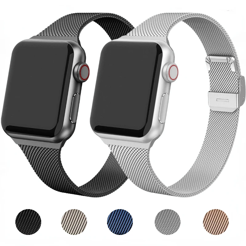 

Milanese Metal Strap For Apple watch Ultra 8 7 Band 44mm 40mm stainless steel band For iwatch series 6 5 4 3 SE 42mm 38mm belt