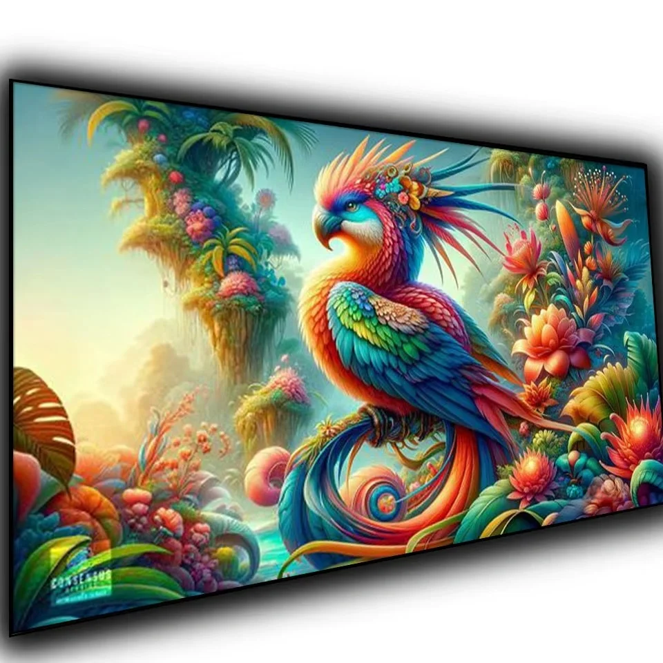 Mythical Fantasy Jungle Parrot DIY Diamond Painting Large Size Full Diamond Mosaic Embroidery Cross Stitch Kits For Home Decor