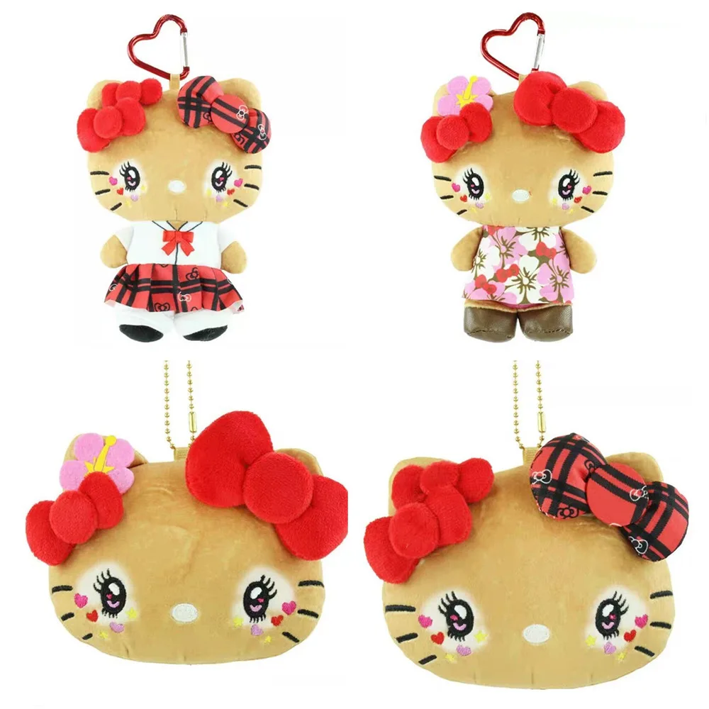 Chica picante con piel negra y quemaduras solares Kitty 15CM colgante llavero muñeco de juguete de peluche