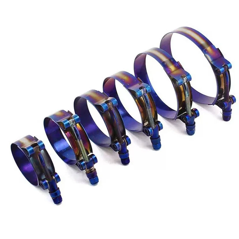 Verstellbarer Rohrbefestigungsclip Universelle Schlauchklemme Titanblau 40mm bis 97mm Schlauchklemmen-Set Edelstahl 1,57" bis 3,81" – Detail 5