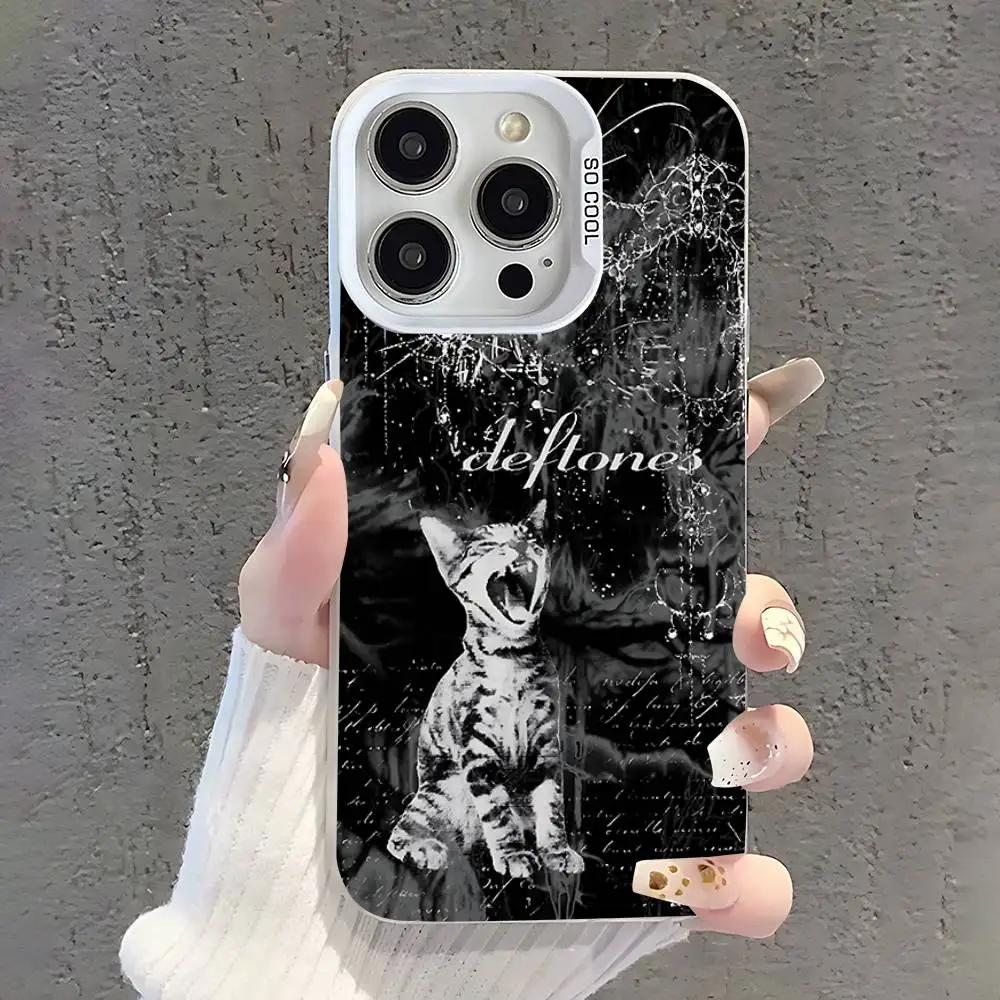 Band D-Deftones Phone Case For iPhone 17,16,15,14,13,12,11,Pro,XS,Max,Plus,Mini,SE White Candy Matte Shockproof Cover