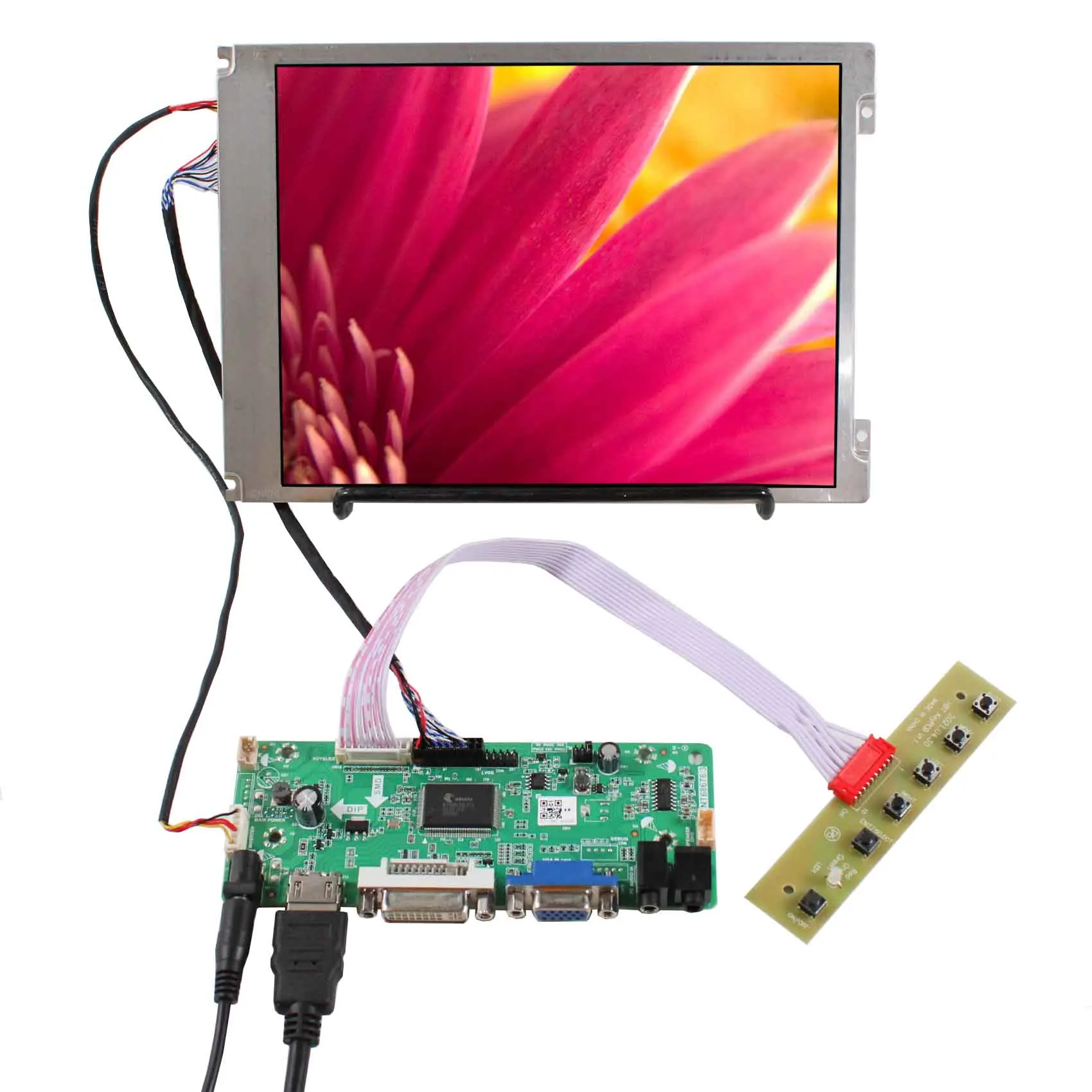 

HD MI DVI VGA LCD Controller Board WIth 8.4 in G084SN05 800x600 LCD Screen