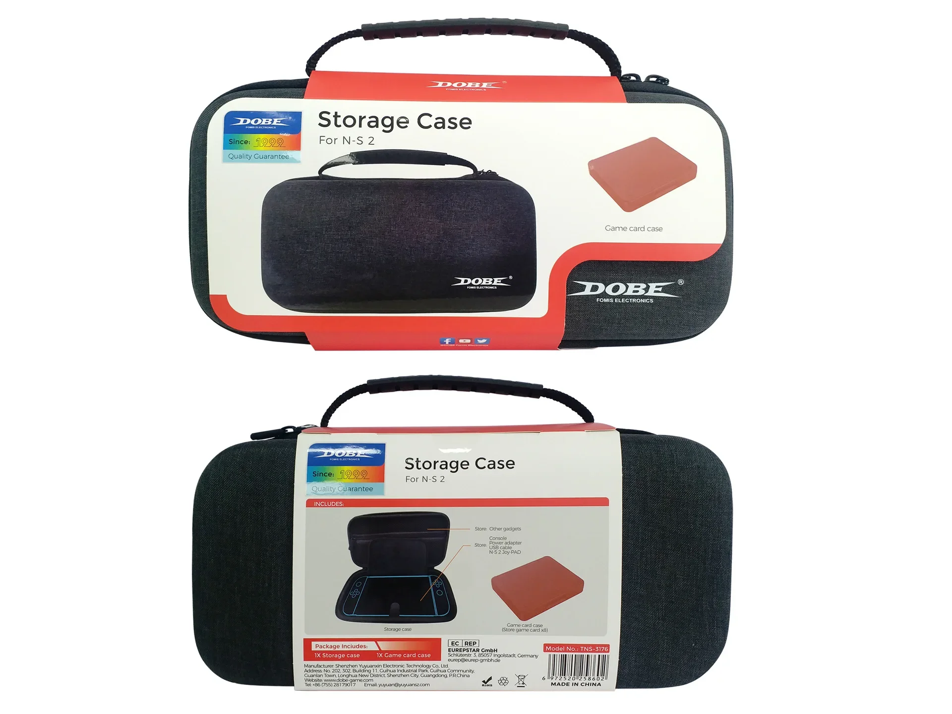 TNS-3176 ป้องกันกระเป๋าถือสําหรับสวิทช์ 2 กล่องซิปกระเป๋าถือกระเป๋าสําหรับ Switch2 NS2 8bit การ์ดเกม