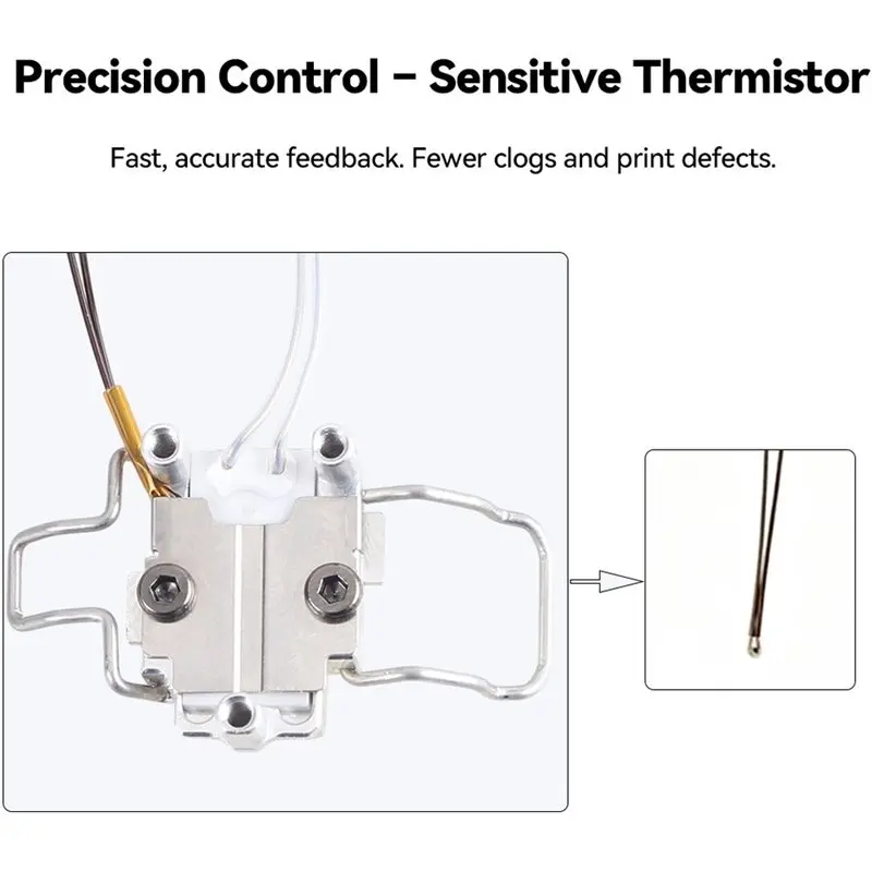ABDE-For Anycubic Kobr X For Kobra X 3D Printer Hotend Heating Assembly Featuring Sensitive Thermistor And Precision Control Bas