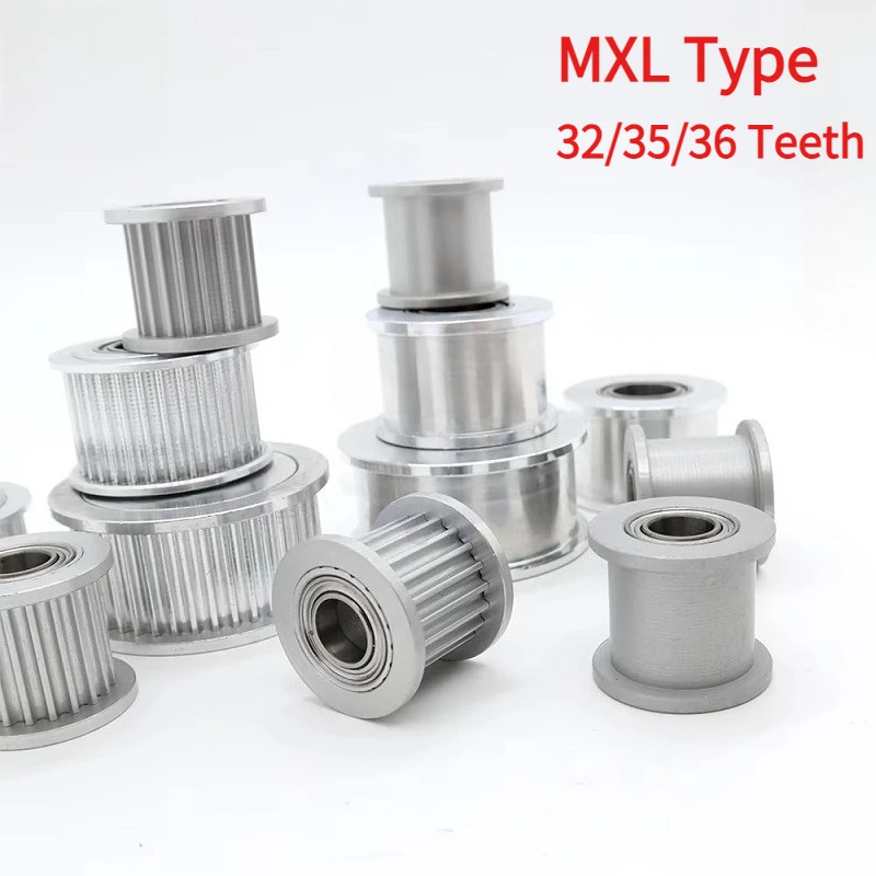 MXL Type With Bearing 32/35/36 Teeth Idler Timing Pulley Bore 3/4/5/6/7/8/9mm MXL Synchronous Pulley
