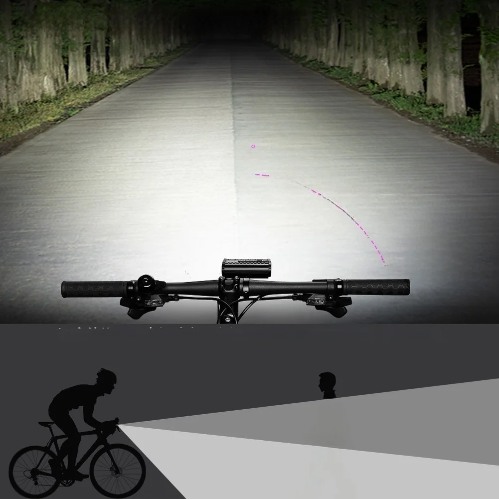 

Rechargeable 4000 Lumens Bike Light with Aluminum Housing USB C Interface and 4 Adjustable Lighting Modes for Cyclists
