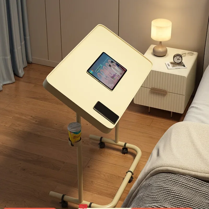 Bedside Table, Movable for Household Use, Living Room Sofa Side Table, Foldable Bedroom Bedside Table Lazy Person Computer Table