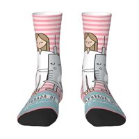 Enfermera En Apuros Doctor Nurse Medicine Funny Crazy Sock for Men Women Breathable Cartoon Sock Spring Summer Autumn Winter