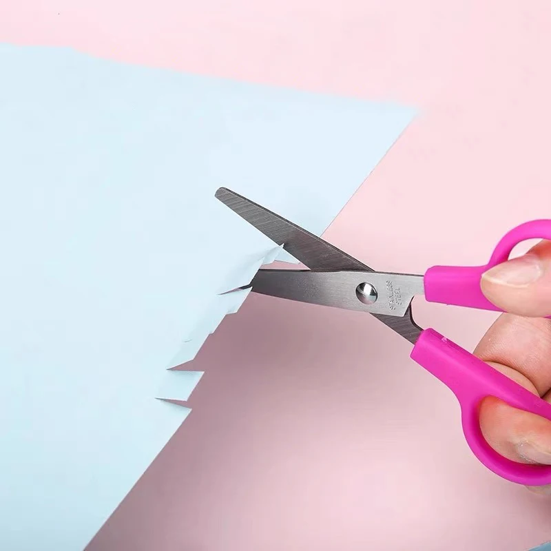 قطعة واحدة من مقصات السلامة الكرتونية للأطفال، مقصات يدوية للقرطاسية المدرسية الورقية، مقص صغير لطيف #5