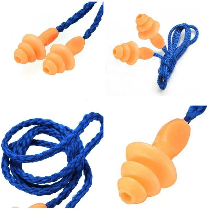 Autêntico Soft Silicone com fio Ear Plugs, redução de ruído, Christmas Tree Earplugs, protetores Earmuffs, 5pcs