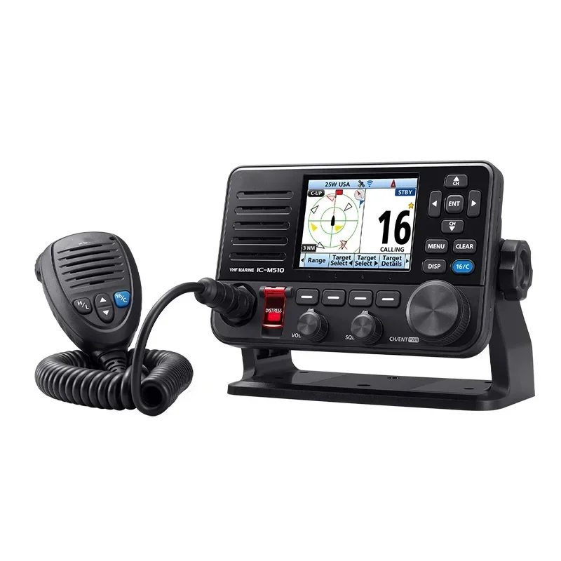 

IC-M510 Radio walkie talkie CCS VHF MARINE TRANSCEIVER Class-D DSC VHF Marine Radio with WLAN Function