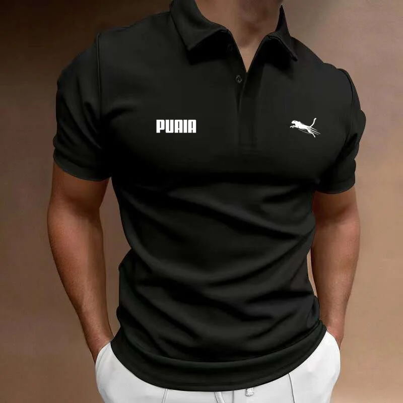 

Men's New T-shirt Classic Short sleeved Polo Shirt Summer Top Casual T-shirt Button Collar Super Large S-4XL Casual Polo Shirt