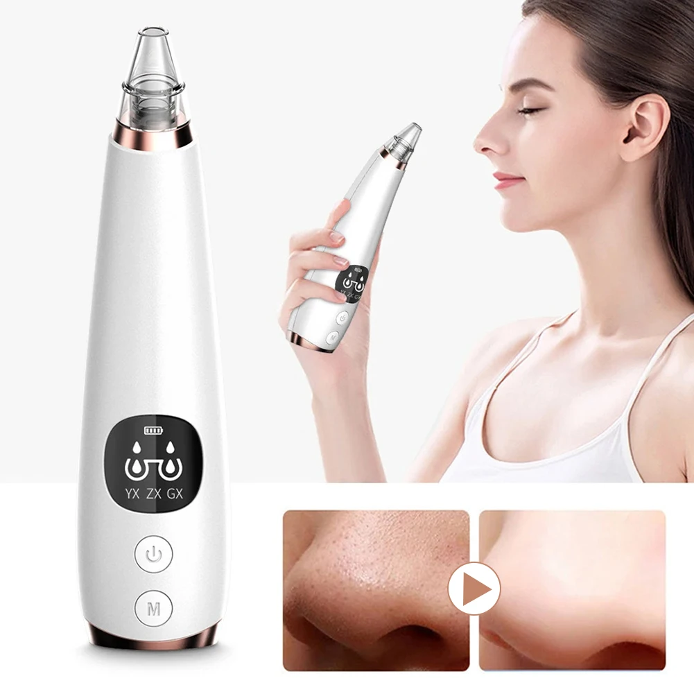 Vacuum Blackhead Remover Electric Facial Cleanser Black Spots Removal Deep Cleansing Pore Cleaner Machine Set USB Charging