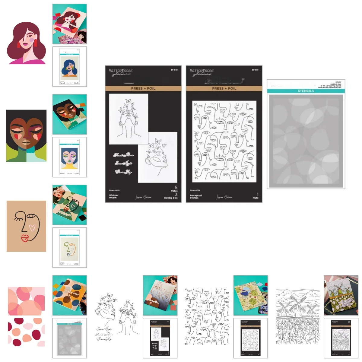 

All My Senses Sentiments Girl Facets Metal Cutting Dies Clear Stamps Tulip Press Plate Stencil for DIY Scrapbook March 2026 New