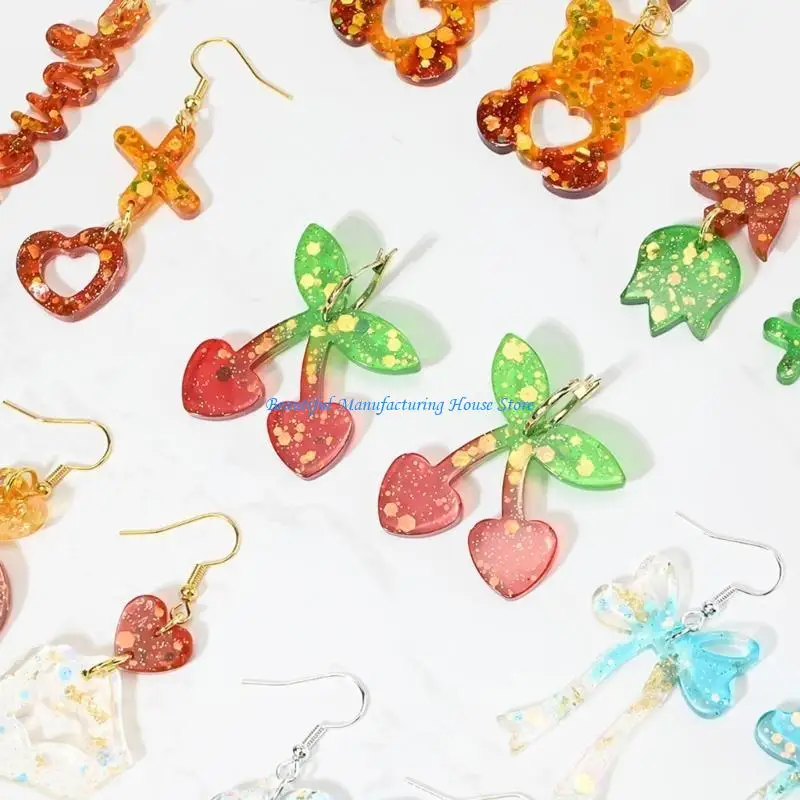 

E56A Practical Silicone Earring Mould Accessory for Elegant Cherrys Jewelry Designs