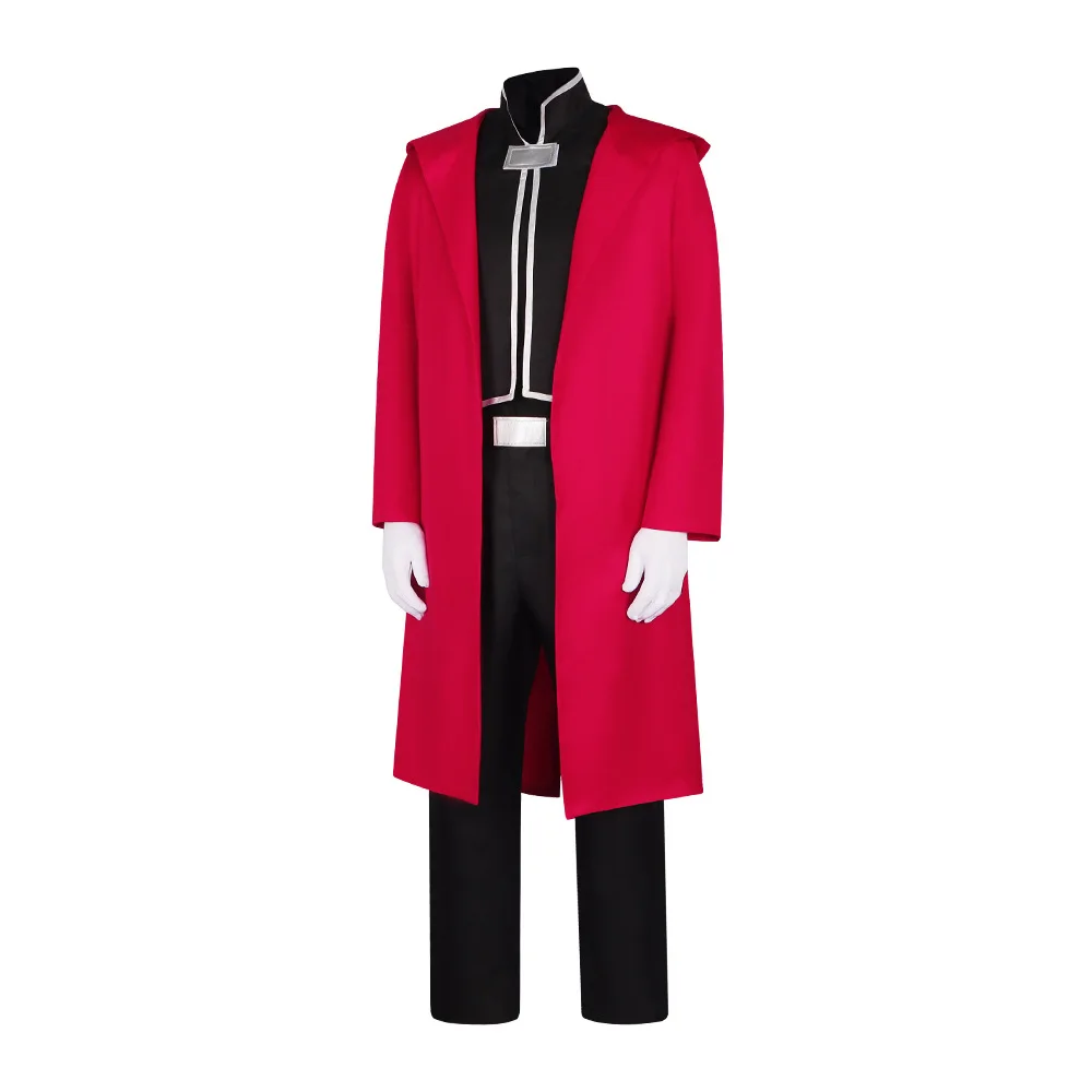 Edward Elric Cosplay Costume Anime Fullmetal Alchemist Uniform Adult Men Red Cape Top Pants Suit Halloween Role Play Outfit