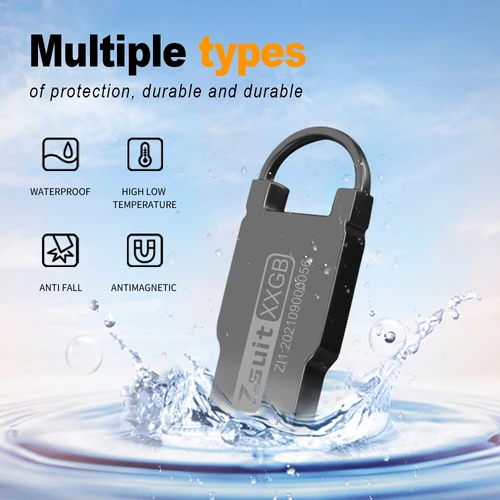 Imagen 2 del producto Zsuit 10 unids/lote USB Stick Mini Pen Drive 8G USB Flash Drive 128GB Pendrive 64gb 32gb disco de Metal USB logotipo personalizado Usb Flash Stick