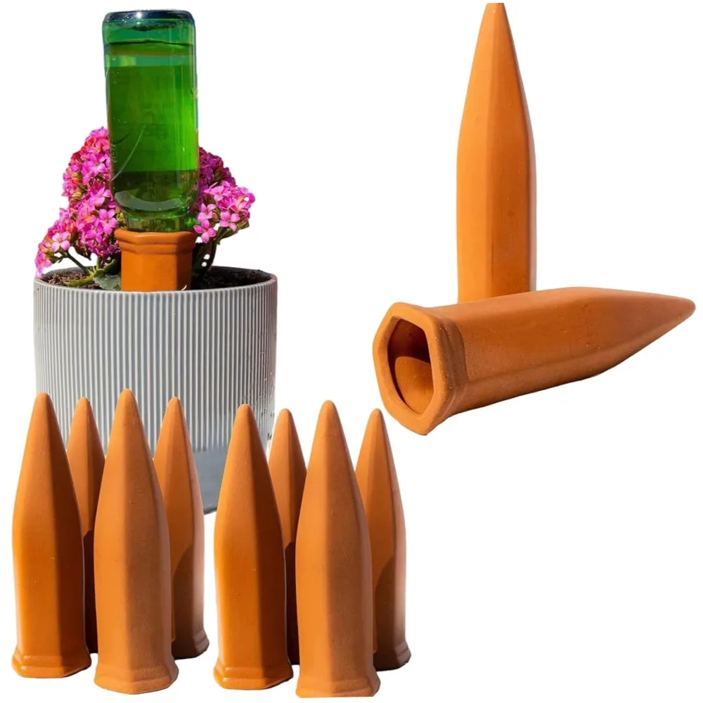 Terracotta Automatic Watering Device Plant Watering System Flower Pot Insertable Watering Stake Suitable For Potted Plants view 2