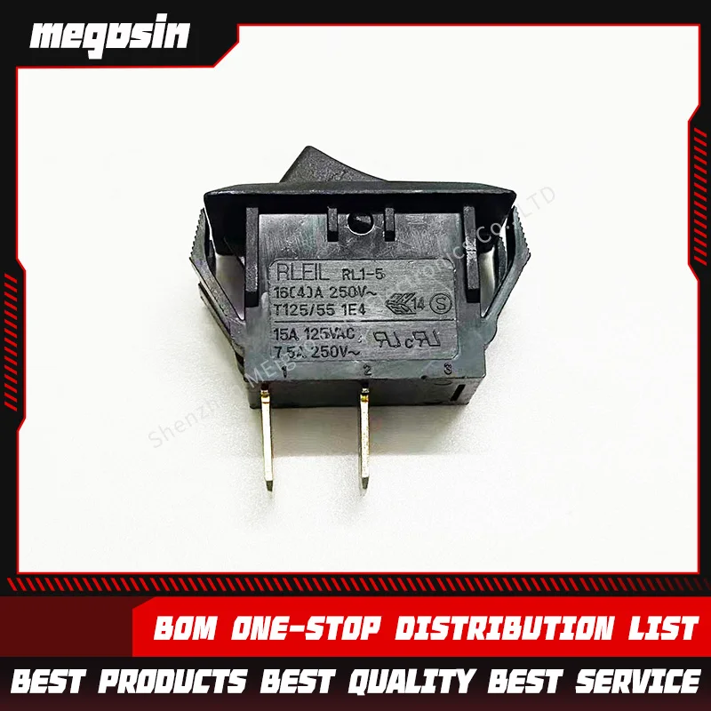 5PCS/LOT  Boat-shaped switch RL1-5 two-pin two-position lift plate power switch 16A 250V high current
