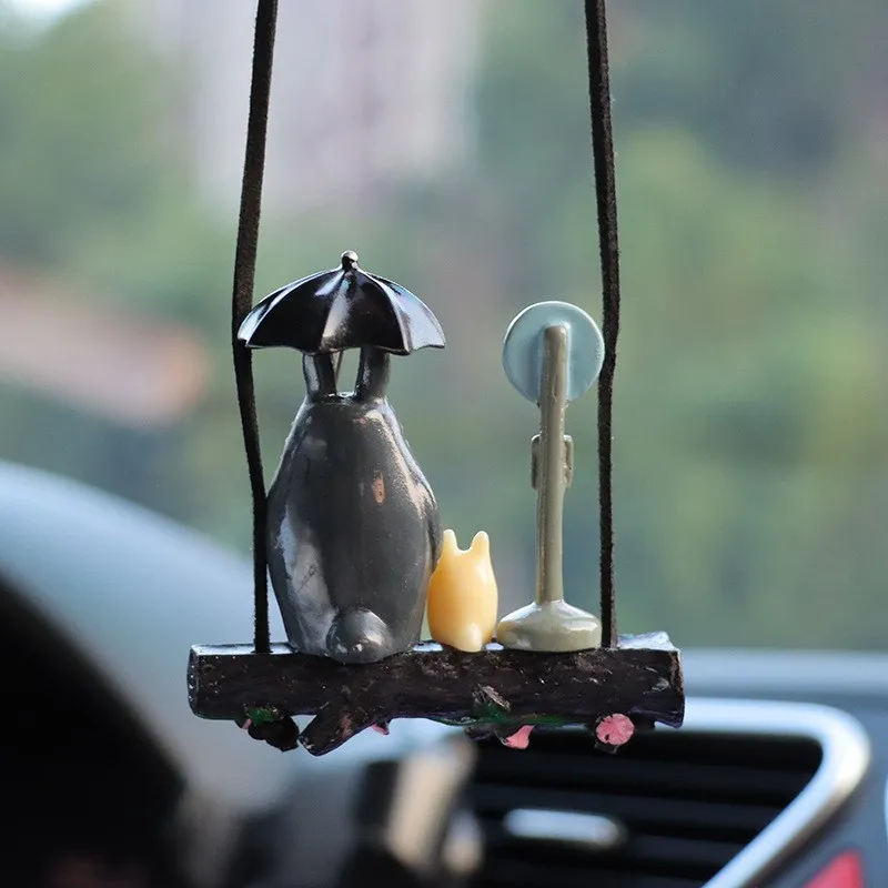 Cartoon Car Ornaments Healing Department Totoro Swing Cute Creative Car Accessories Gifts for Good Friends view 5