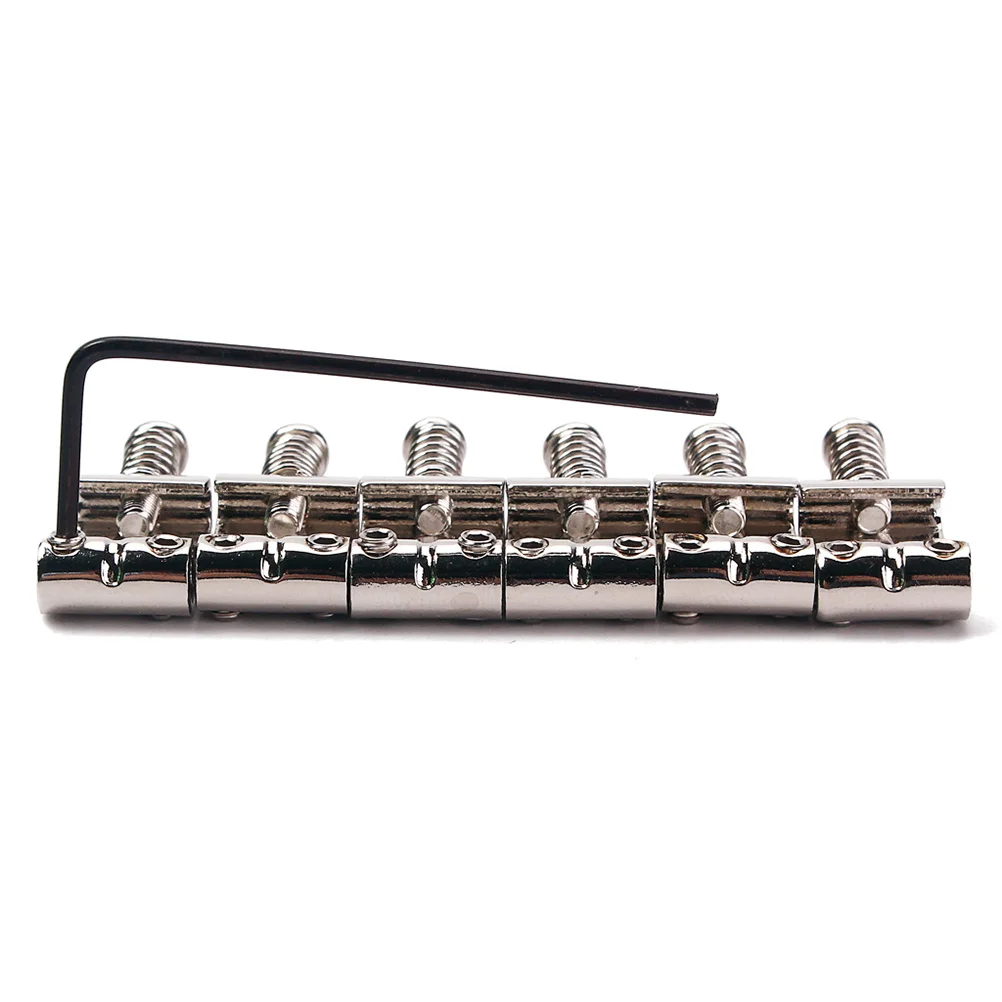 6Pcs Vintage Guitar Bridge Roller Saddles Top Loading Design String Saddles for Electric Guitar Tremolo Sustain Improvement