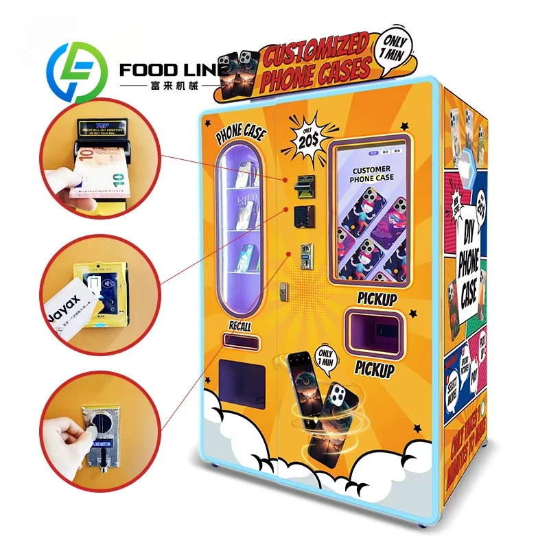 آلة بيع ذكية أوتوماتيكية بالكامل آلة طباعة حافظات الهاتف جهاز الخدمة الذاتية التلقائي للحالات المخصصة #4